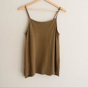 Madewell Olive Camo Green Tank Top
